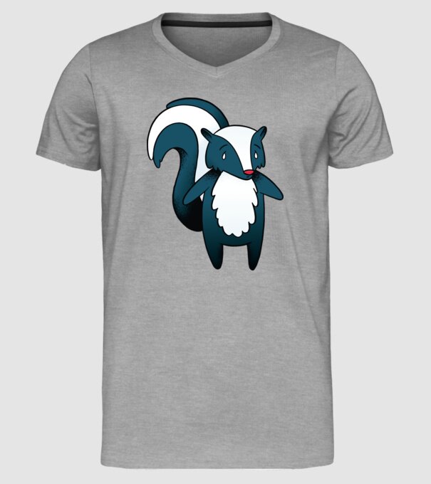 Bursuc puturos model gri pe tricou