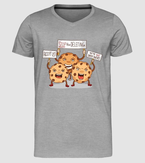 Protest Cookie model gri pe tricou