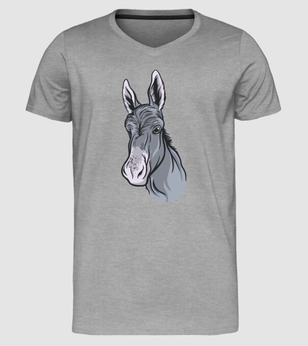 Măgăruș model gri pe tricou