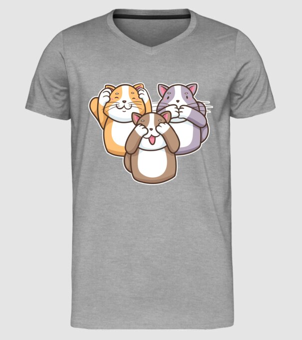 Pisicuțe drăguțe model gri pe tricou