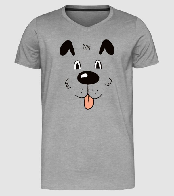 Cap Câine drăguț model gri pe tricou