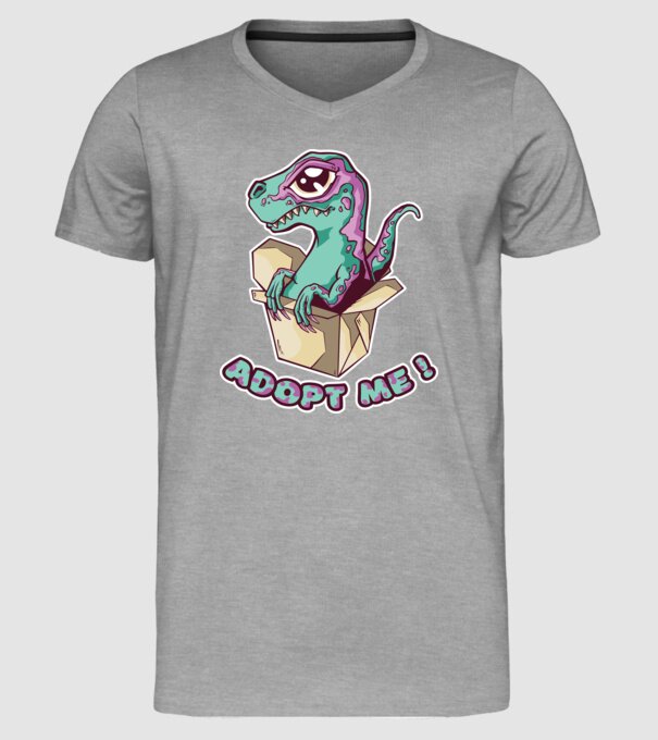 Raptor drăguț model gri pe tricou