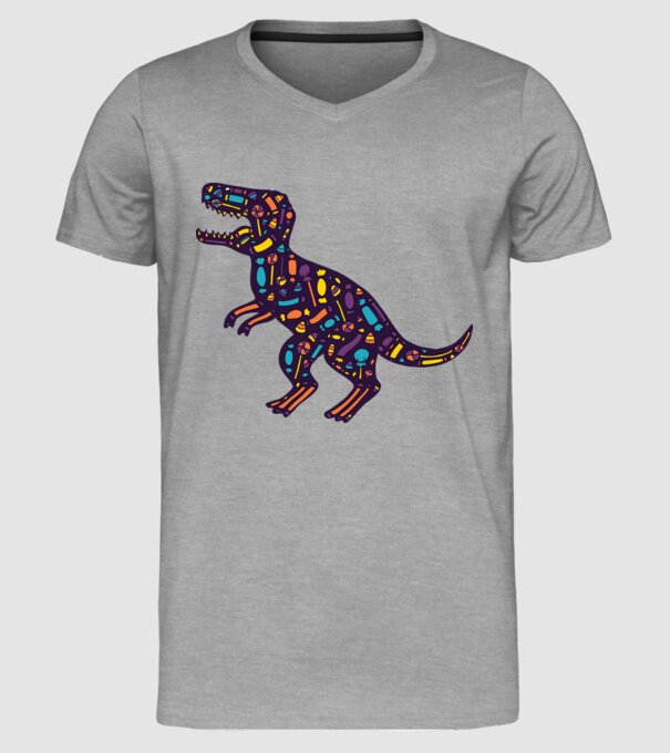 Dino bomboane model gri pe tricou