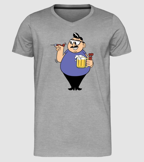Jucător de darts model gri pe tricou