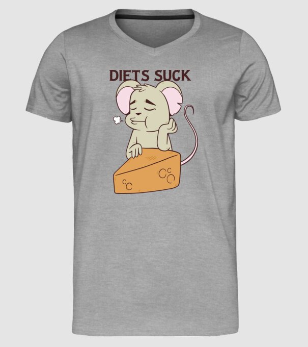 Șoricel diet model gri pe tricou