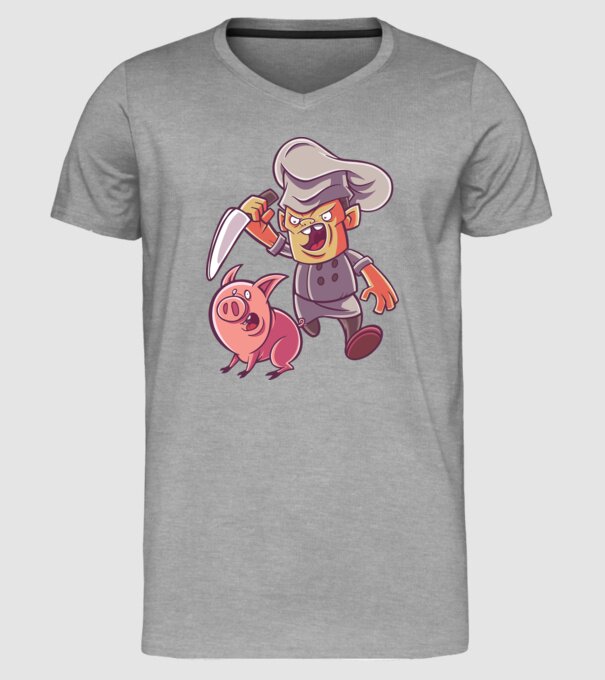 Sacrificare porc Măcelar model gri pe tricou