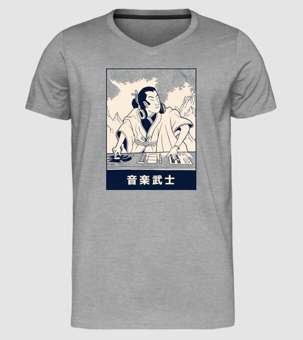 DJ Samurai model gri pe tricou