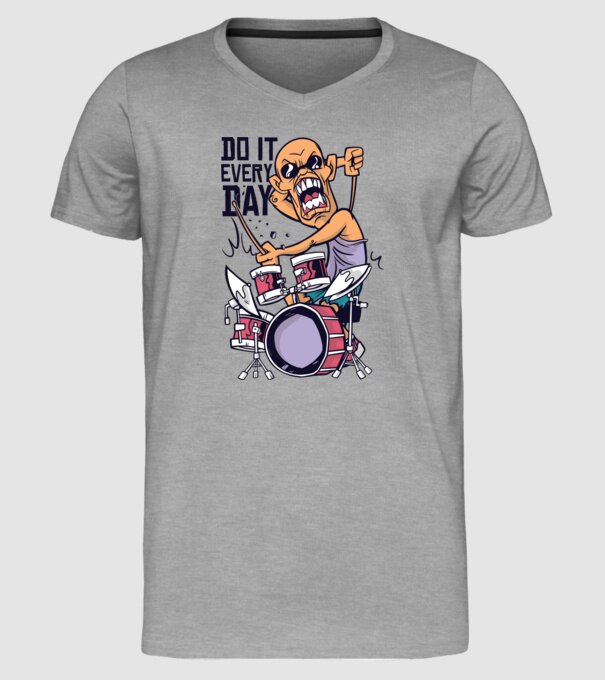 Bate tobele în fiecare zi model gri pe tricou