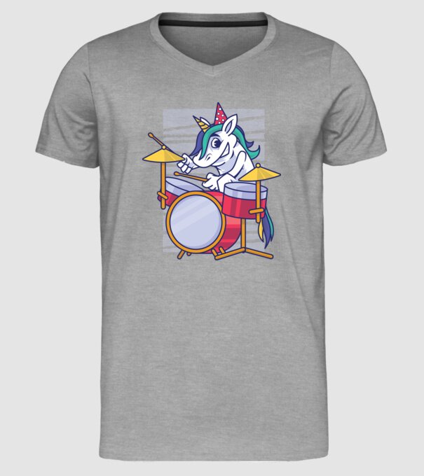 Unicorn Baterist Zi de naștere model gri pe tricou