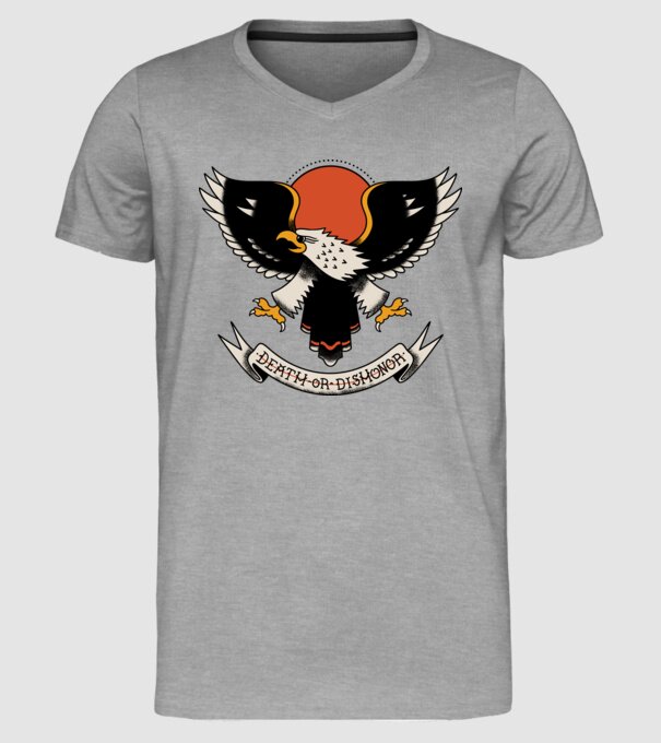 Eagle Tatuaj model gri pe tricou