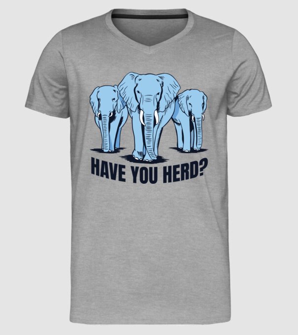 Elefanți model gri pe tricou