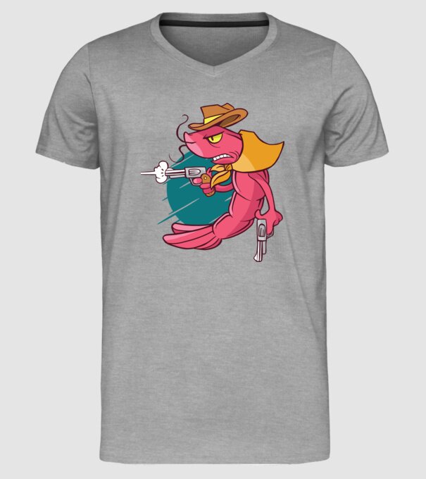 Rac înarmat model gri pe tricou