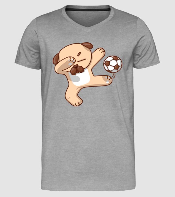 Cățel fotbalist DAB model gri pe tricou