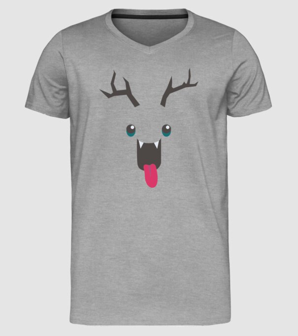 Funny Deer model gri pe tricou
