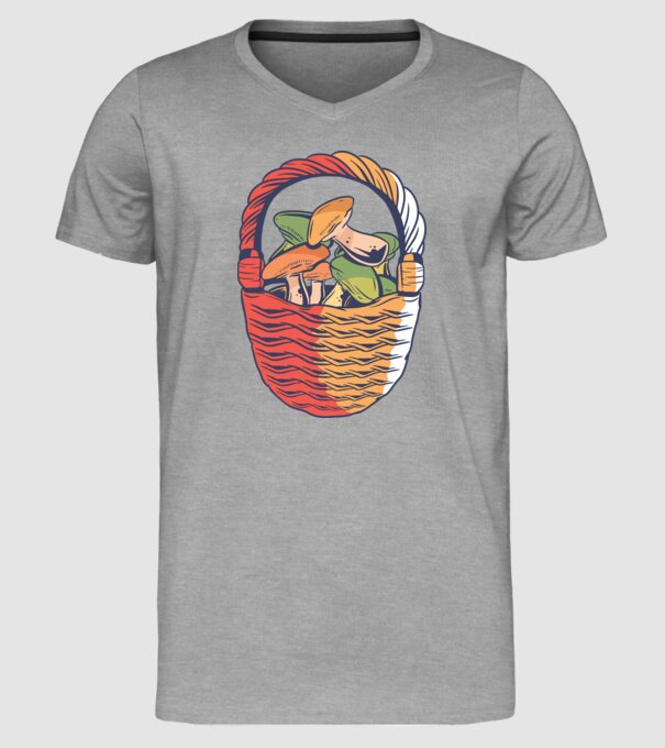 Ciuperci model gri pe tricou