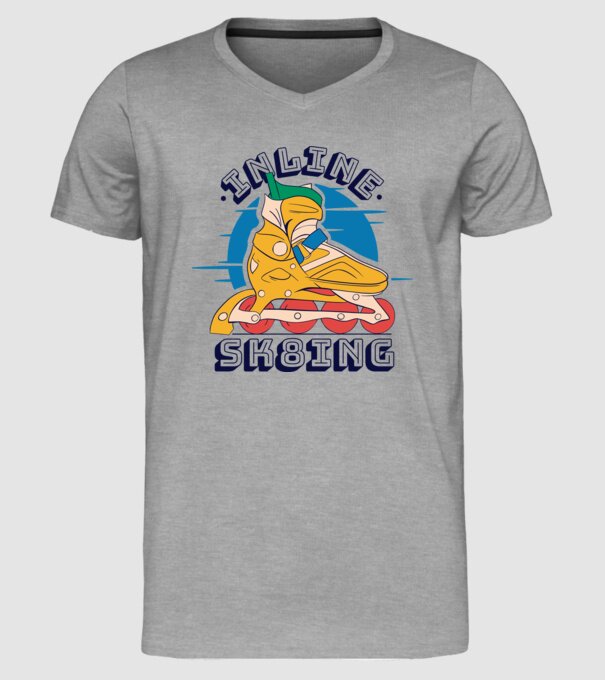 Skate Sk8 model gri pe tricou