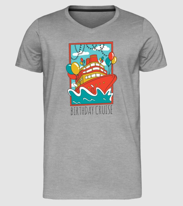Croazieră model gri pe tricou