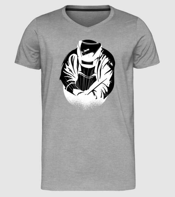 Tricou sudor model gri pe tricou
