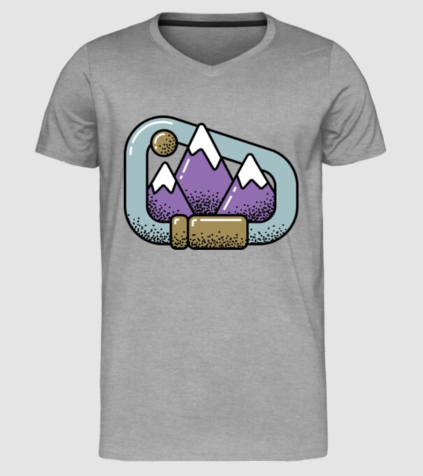 Carabină de alpinist model gri pe tricou