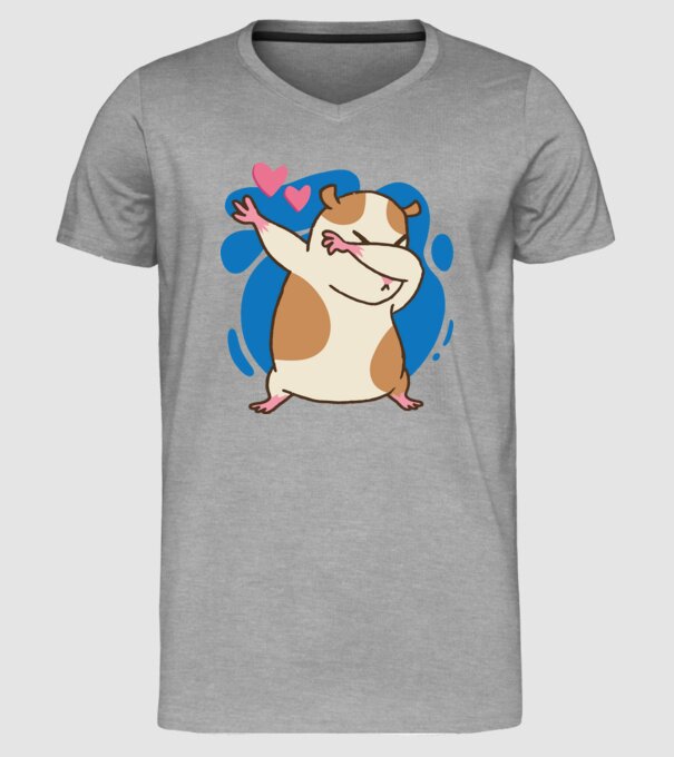 Hamster DAB model gri pe tricou