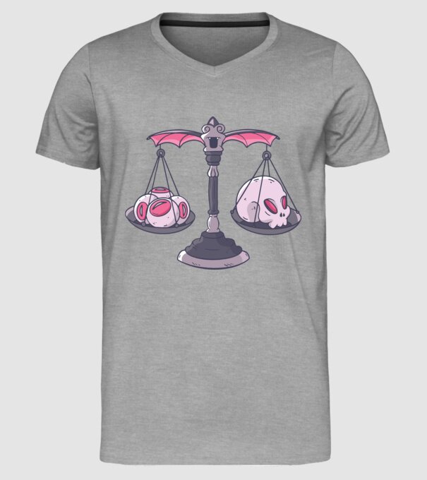 Balanță Horror model gri pe tricou