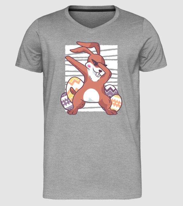 Iepure de Paște DAB model gri pe tricou