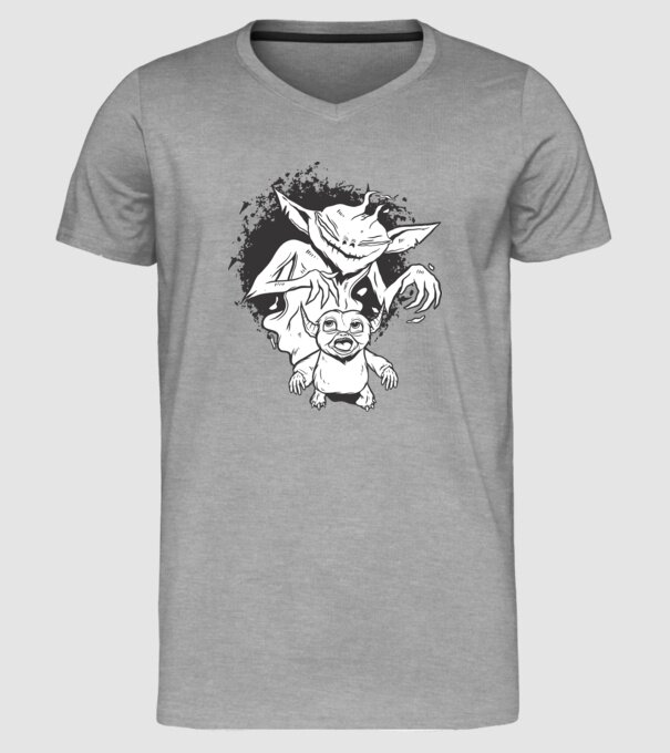 Umbră înfricoșătoare model gri pe tricou