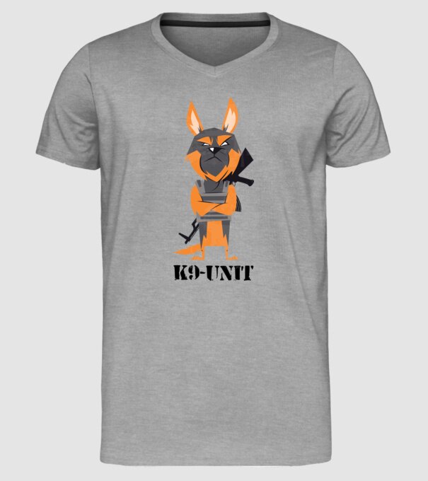 Unitatea K9 - Câine polițist model gri pe tricou