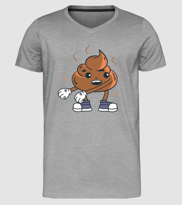 Căcat DAB model gri pe tricou