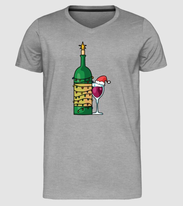 Vin de Crăciun model gri pe tricou