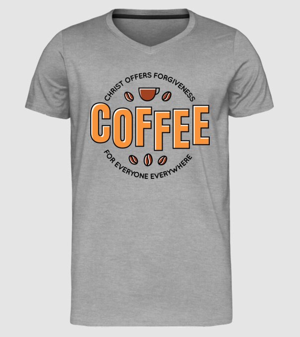 Cafea Iertare model gri pe tricou