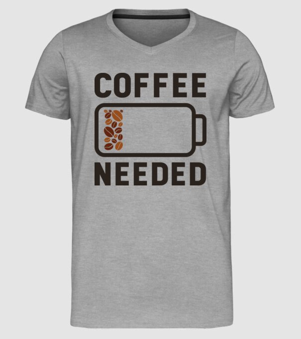 Am nevoie de cafea model gri pe tricou