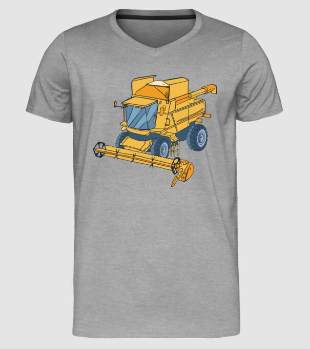 Combină agricolă model gri pe tricou