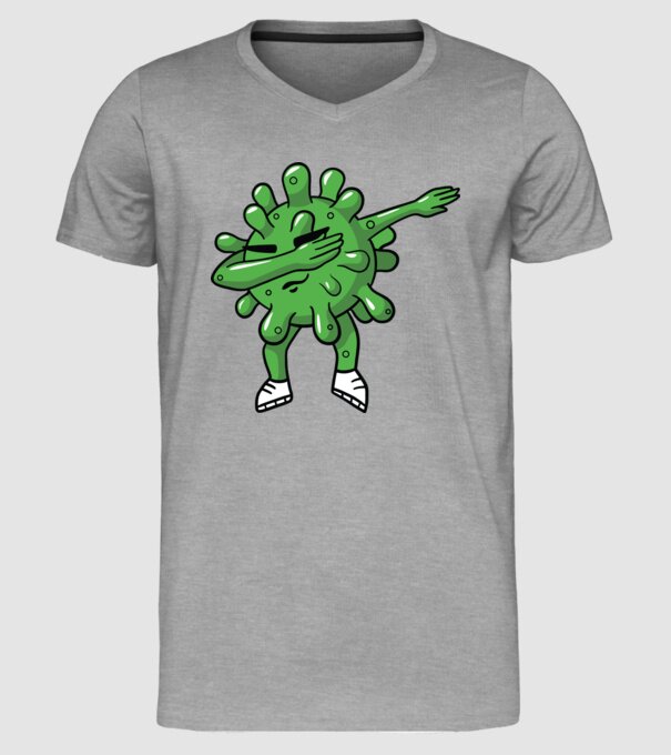 Coronavirus DAB dans model gri pe tricou