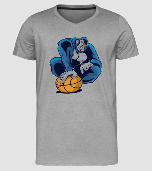 Gorilă Baschet model gri pe tricou