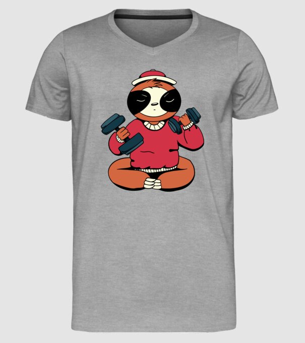 Antrenament Leneș model gri pe tricou