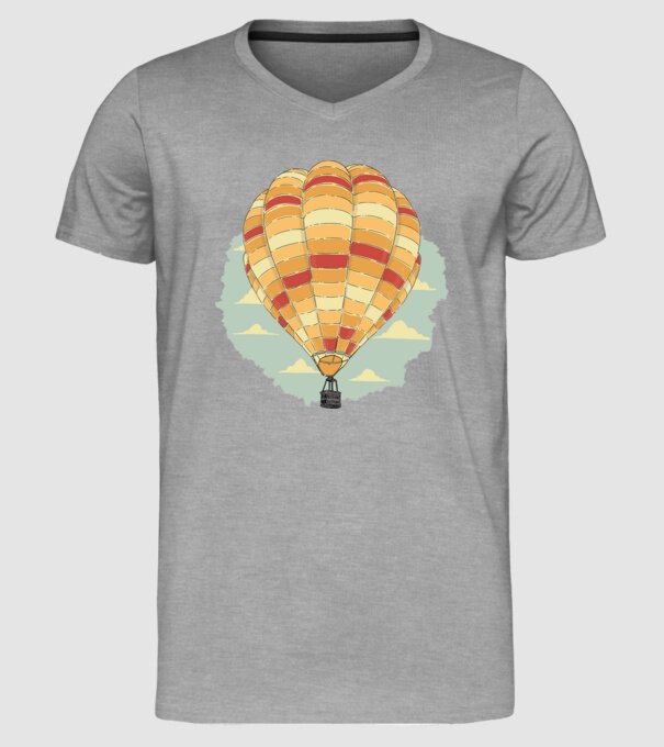 Aerostat model gri pe tricou