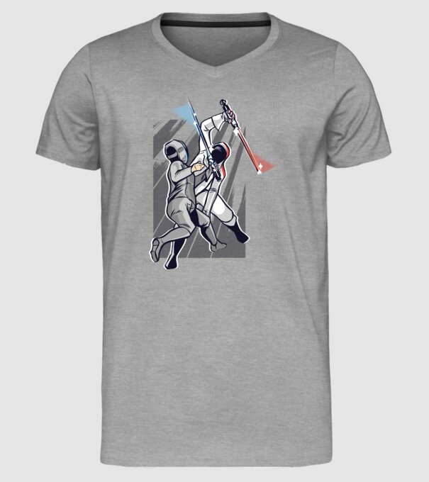 Sabie laser scrimă model gri pe tricou