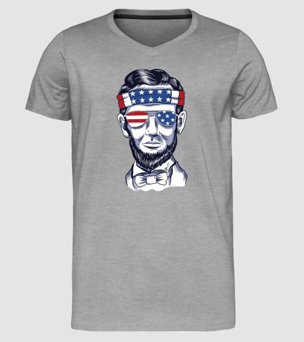 Lincoln USA model gri pe tricou