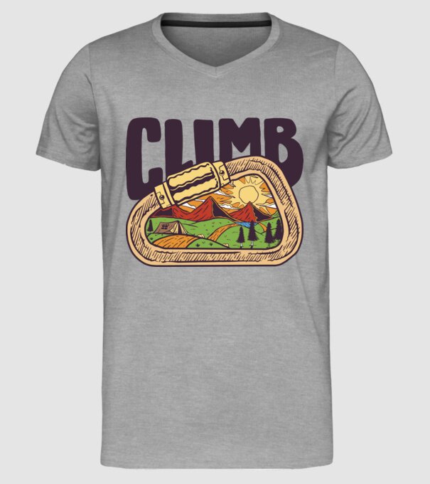 Carabină Alpinist model gri pe tricou