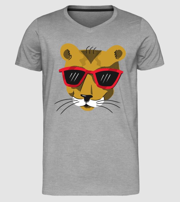 Leu cool model gri pe tricou