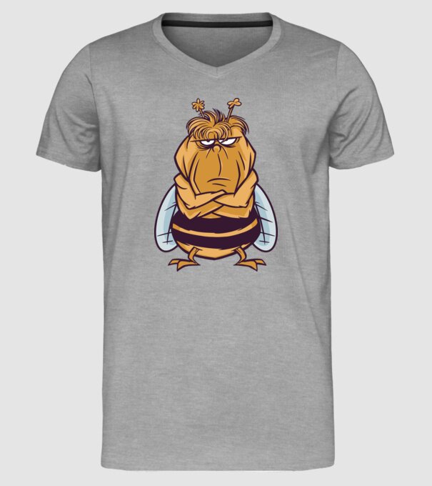 Albină Supărată model gri pe tricou