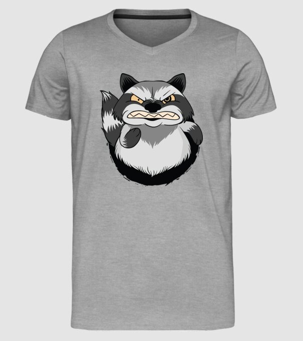 Raton furios model gri pe tricou