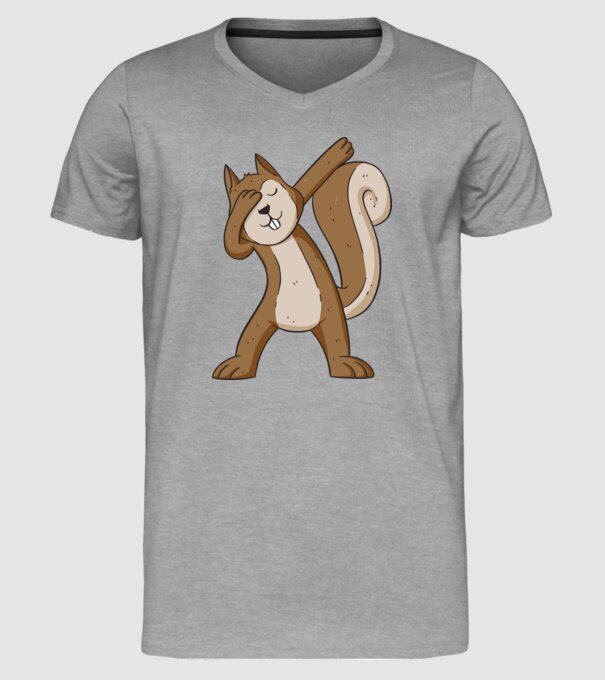 Veverița DAB model gri pe tricou