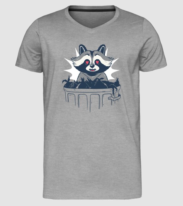Raton model gri pe tricou