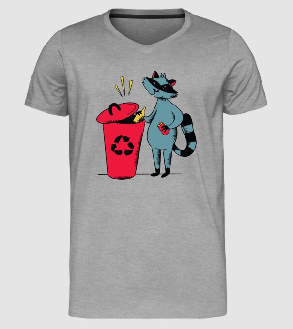 Reciclare Raton model gri pe tricou