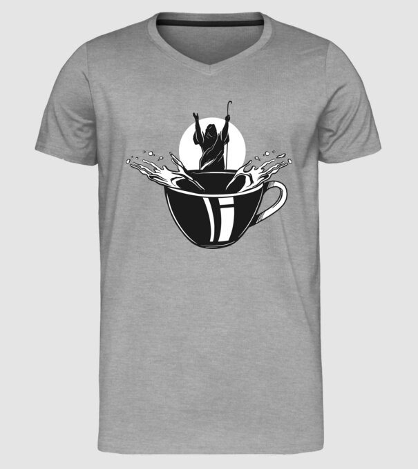 Moise cafea model gri pe tricou
