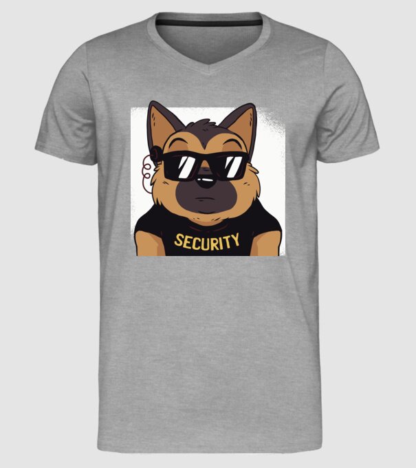 Ciobănesc german Security tricou amuzant cu Câine model gri pe tricou