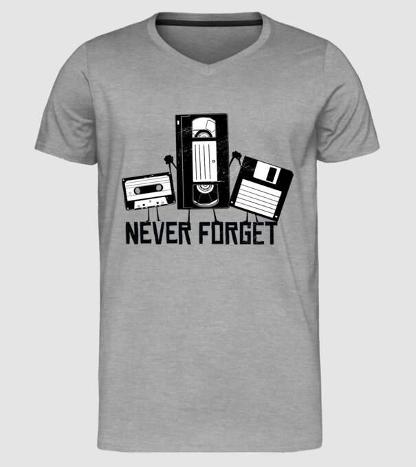 Never Forget model gri pe tricou
