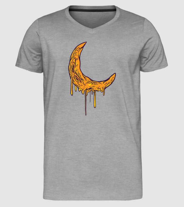 Luna topindu-se model gri pe tricou